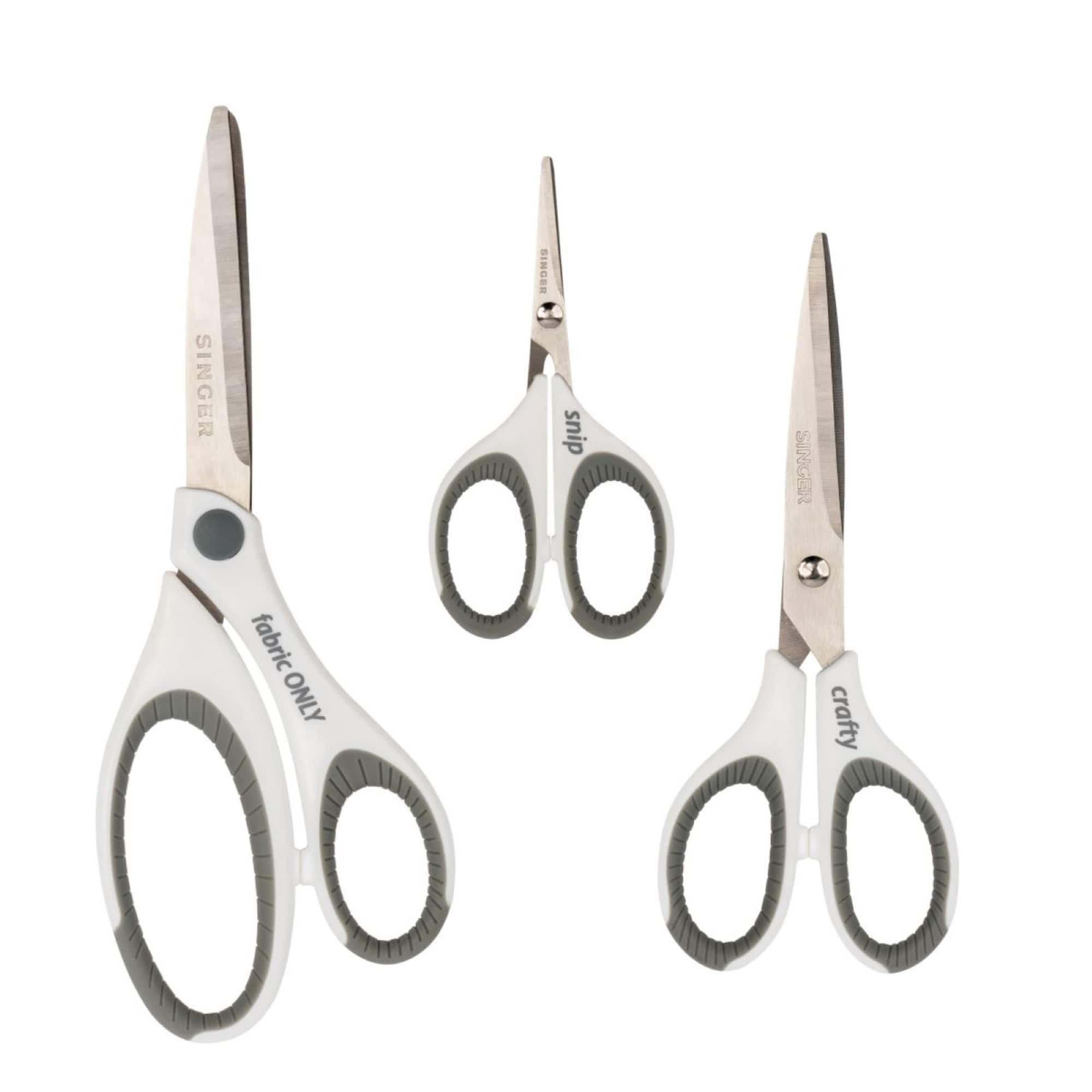 SINGER® Comfort Grip 3 Piece Multipurpose Fabric Scissors Set
